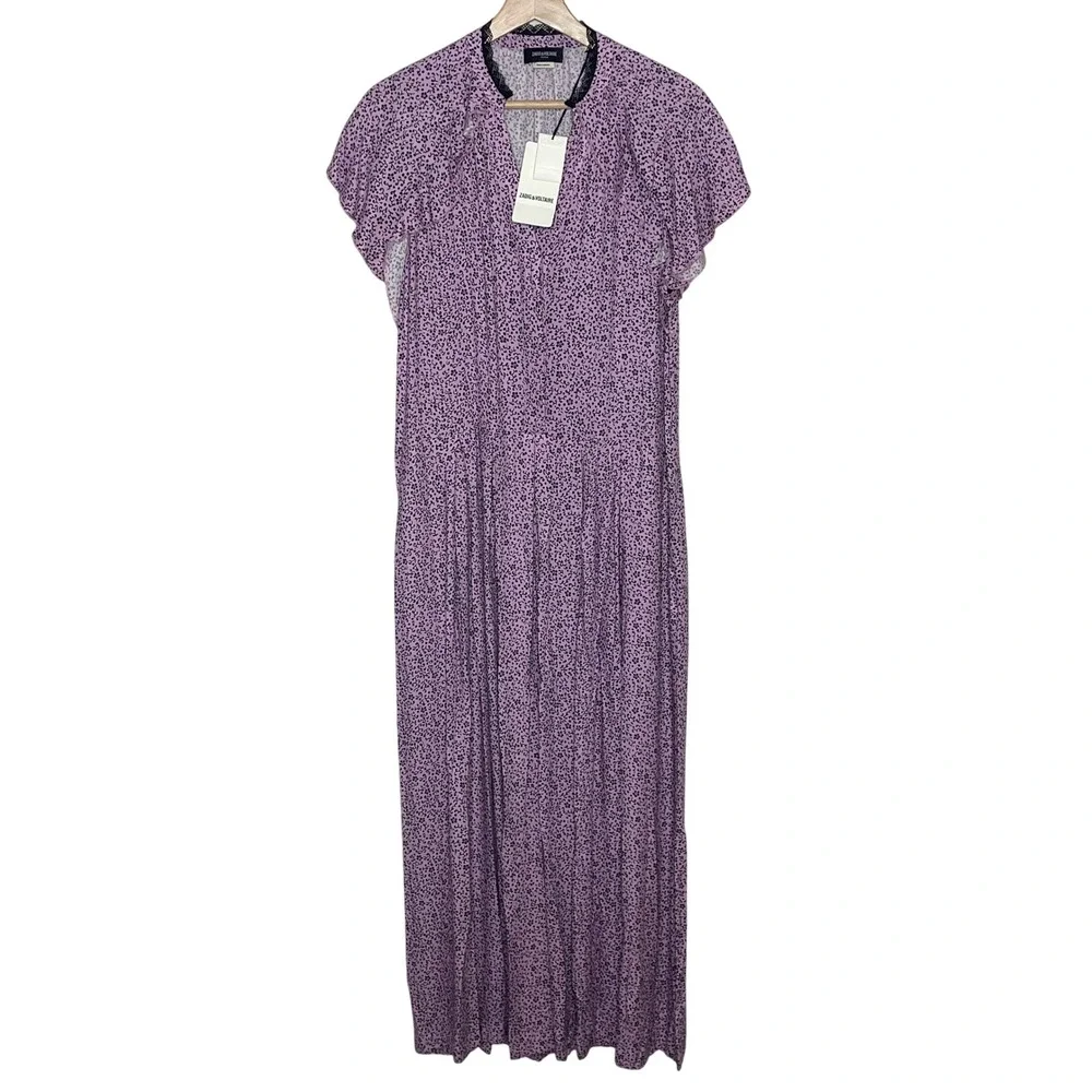 Zadig & Voltaire Ruskie Goa Maxi Dress Blossom Size L NWT - Picture 2 of 12